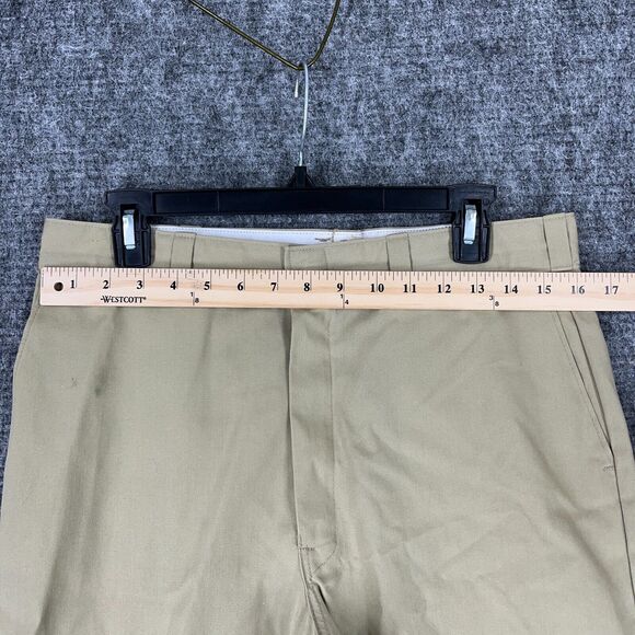 Dickies Pants Mens 32 Beige Chino Workwear Vintage 80s USA Skater Punk - Picture 6 of 8